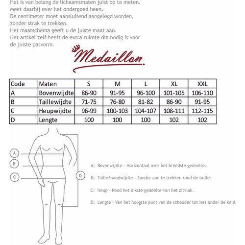 Medaillon Medaillon dames nachthemd lange mouw 2202A