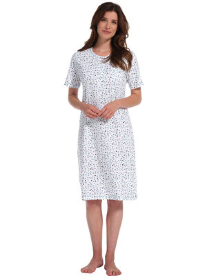 Pastunette Pastunette dames nachthemd  korte mouw - light dots