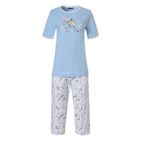 Pastunette dames pyjama met 3/4 broek - summer birds