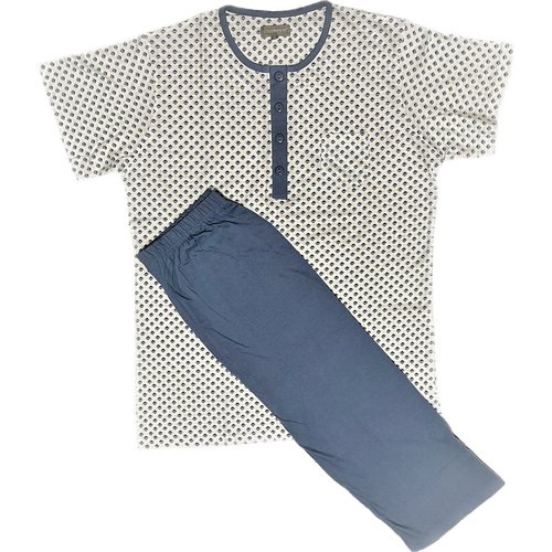 Cocodream Dames pyjama met 3/4 broek - summer blue