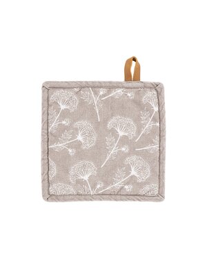 Tiseco Home Studio Tiseco Pannenlap Floral Taupe Grey - 2 stuks Tiseco Home Studio Tiseco Pannenlap Floral Taupe Grey - 2 stuks