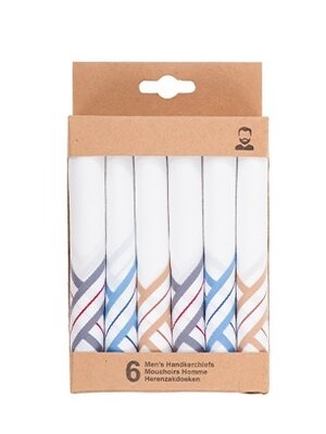 Tiseco Home Studio Tiseco Heren Zakdoeken - box - 6-pack