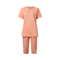 Cocodream dames pyjama met 3/4 broek - coral