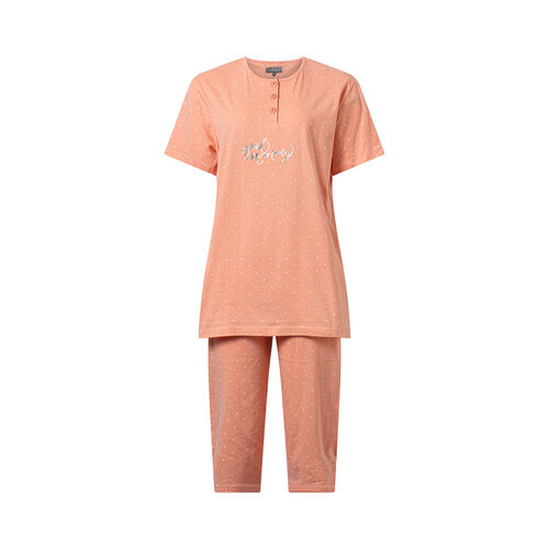 Cocodream Cocodream dames pyjama met 3/4 broek - coral