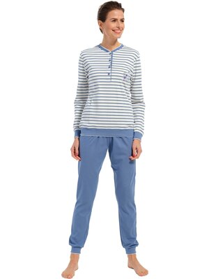 Pastunette Pastunette dames pyjama gestreept - interlock