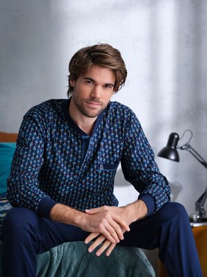 Robson Robson heren pyjama - blauw dessin