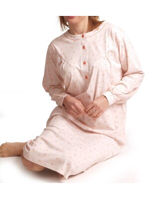 Cocodream Klassieke lange mouw nachthemd dames - lang model