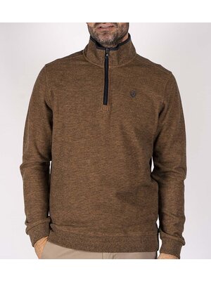 Pre End Pre End trui sweat met rits - bruin