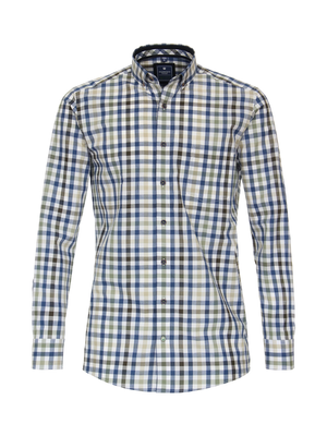Redmond Redmond heren overhemd lange mouw - green blue