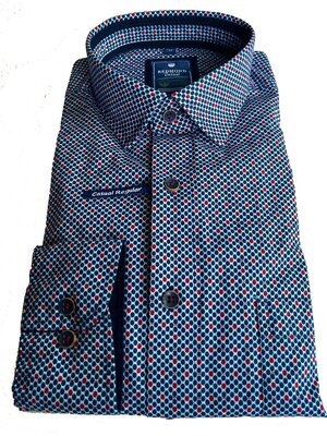 Redmond Redmond heren overhemd lange mouw - allover dots