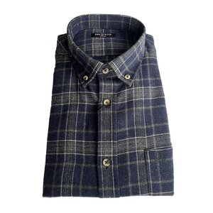 Pre End Pre End heren overhemd flanel lange mouw - blauw groen