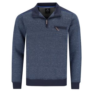 Hajo Hajo heren sweater - blauw mouline