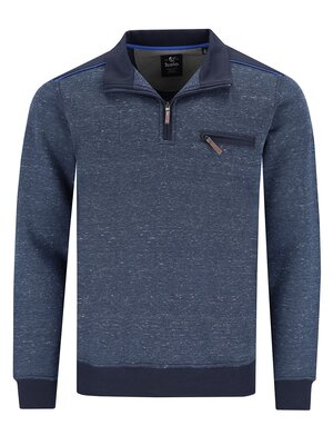 Hajo Hajo heren sweater - blauw mouline Hajo Hajo heren sweater - blauw mouline