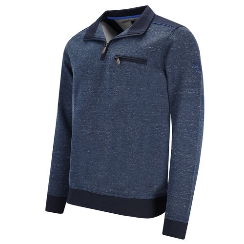 Hajo Hajo heren sweater - blauw mouline