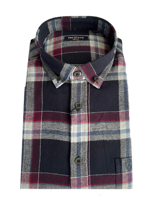 Pre End Pre End heren overhemd flanel lange mouw -  blauw rood