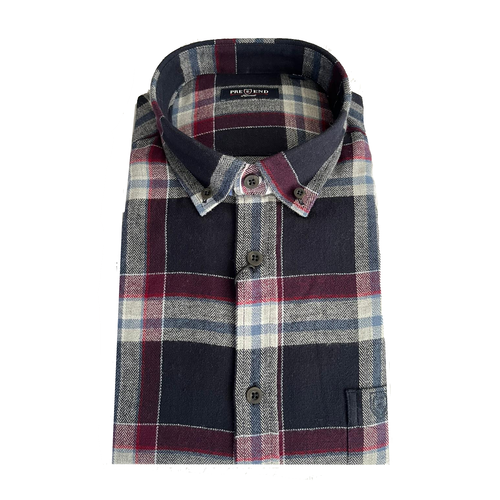 Pre End Pre End heren overhemd flanel lange mouw -  blauw rood