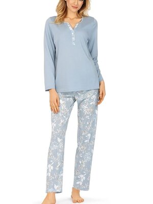 Ascafa Ascafa dames pyjama deluxe - smoky blue