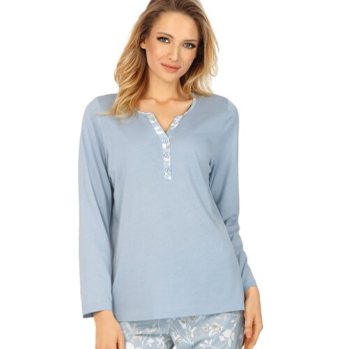 Ascafa Ascafa dames pyjama deluxe - smoky blue