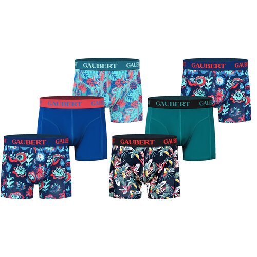 Gaubert Gaubert bamboe heren boxershorts 6-pack - multi print