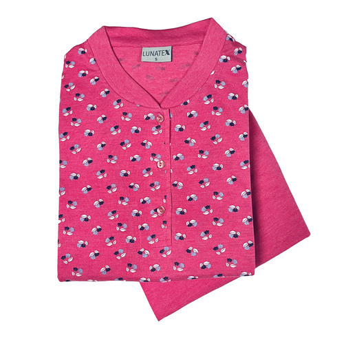 Lunatex Lunatex dames pyjama katoen - roze