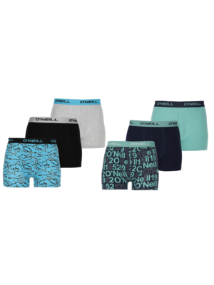 O'Neill O'Neill Heren Boxershorts 6-pack - blue green