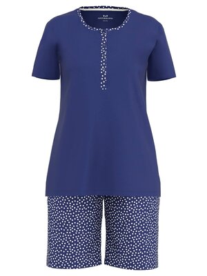 Götzburg Dames shortama katoen - blauw Götzburg Dames shortama katoen - blauw