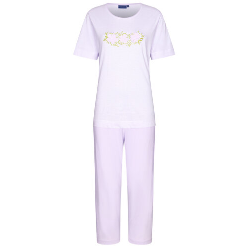 Pastunette Dames pyjama capri broek - licht paars