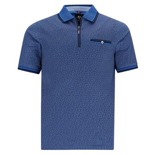 Hajo Heren poloshirt premium kwaliteit- grote maten - blauw