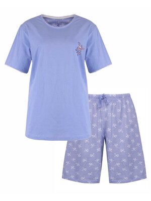 Tenderness Dames shortama katoen - Lavendel Lila