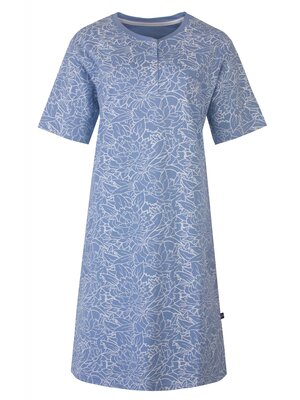 Medaillon Dames nachthemd katoen - blauw multi