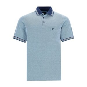 Hajo Heren poloshirt piqué - aqua blauw