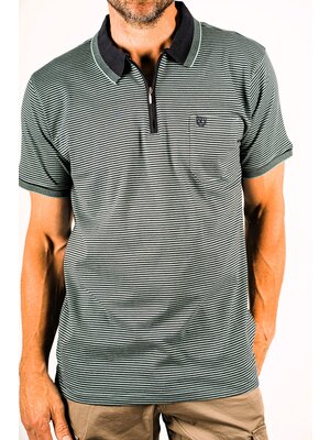 Pre End Heren poloshirt - rits-  regular fit - green