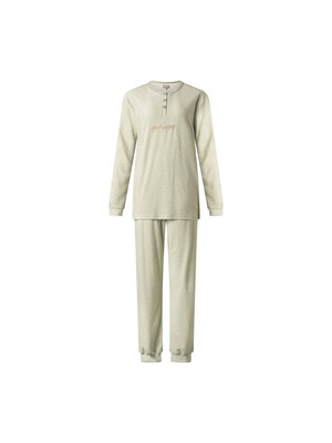 Cocodream Dames pyjama velours - groen grijs