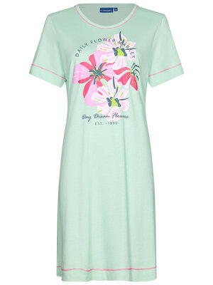 Pastunette Nachthemd dames korte mouw - flower green