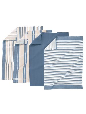 Tiseco Home Studio Theedoeken blauw 4-pack