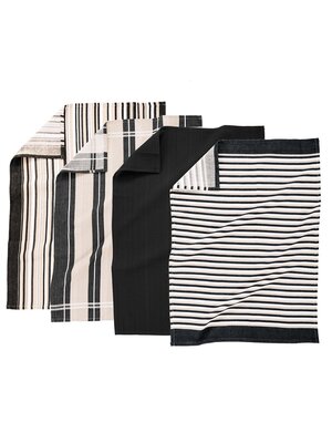 Tiseco Home Studio Theedoeken zwart 4-pack