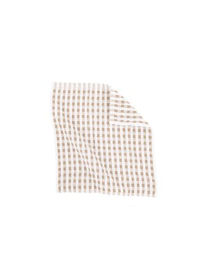 Tiseco Home Studio Vaatdoek geblokt zand - 6 stuks