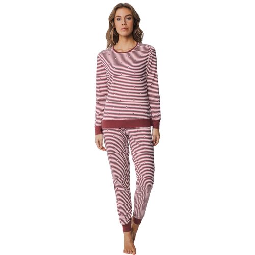 Rebelle by Pastunette Dames pyjama gestreept rood wit Rebelle by Pastunette Dames pyjama gestreept rood wit