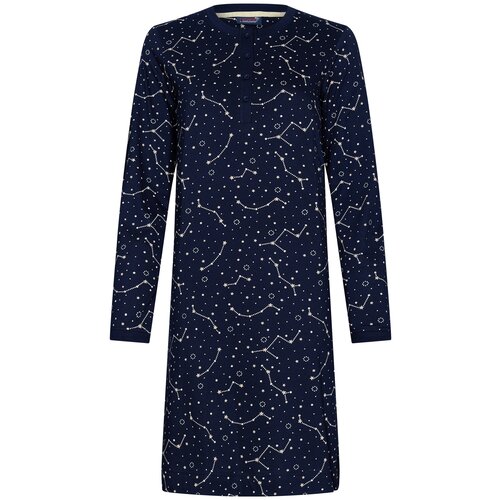 Rebelle by Pastunette Dames nachthemd katoen - donkerblauw sterren