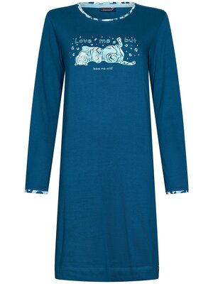 Rebelle by Pastunette Dames nachthemd katoen - turquoise tiger