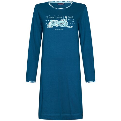 Rebelle by Pastunette Dames nachthemd katoen - turquoise tiger