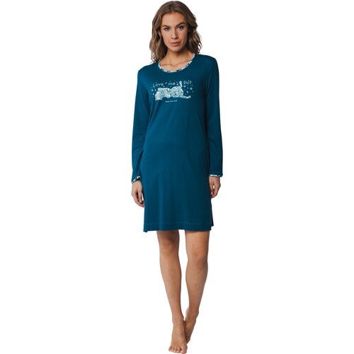 Rebelle by Pastunette Dames nachthemd katoen - turquoise tiger
