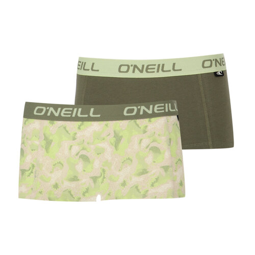 O'Neill Dames boxershorts 2-pack - camo lime