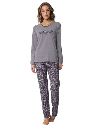 Pastunette Dames pyjama katoen - gestreept hartjes