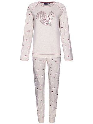 Rebelle by Pastunette Dames pyjama katoen - beige eekhoorn
