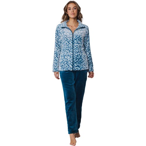 Rebelle by Pastunette Dames huispak - turquoise panter