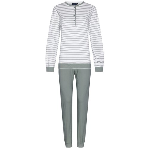 Pastunette Dames pyjama groen gestreept - interlock