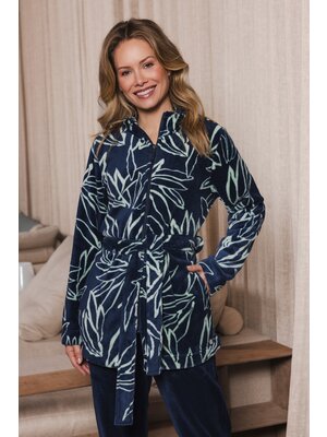 Pastunette Dames huispak - donkerblauw print