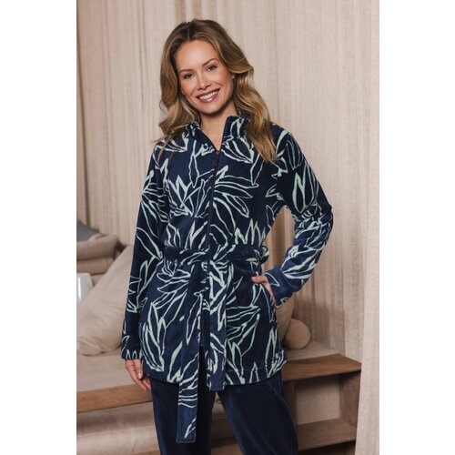 Pastunette Dames huispak - donkerblauw print