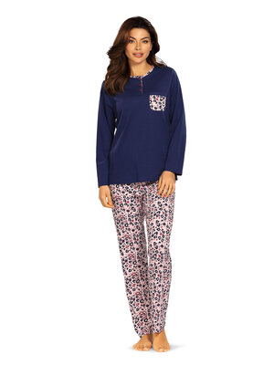 Comtessa Dames pyjama katoen - blue panter